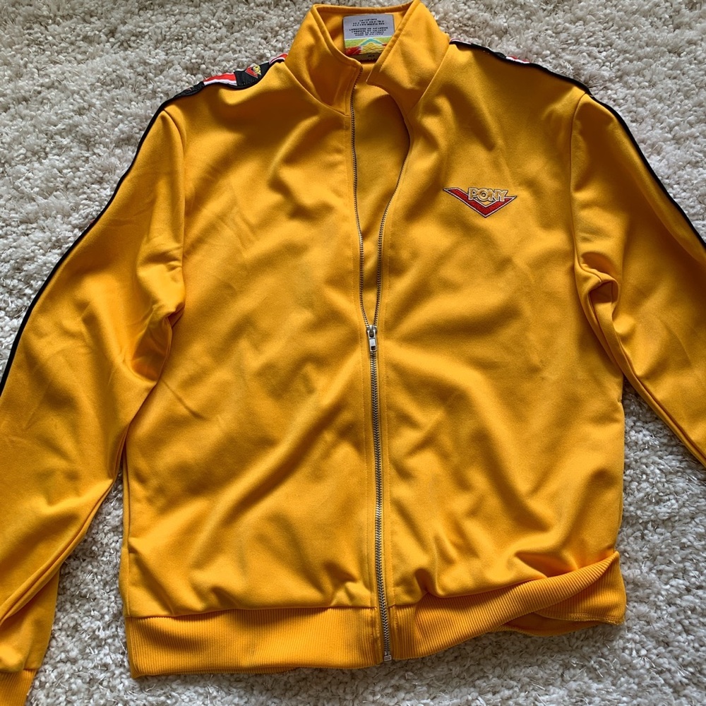 FOREVER 21 YELLOW PONY TRACK JACKET
